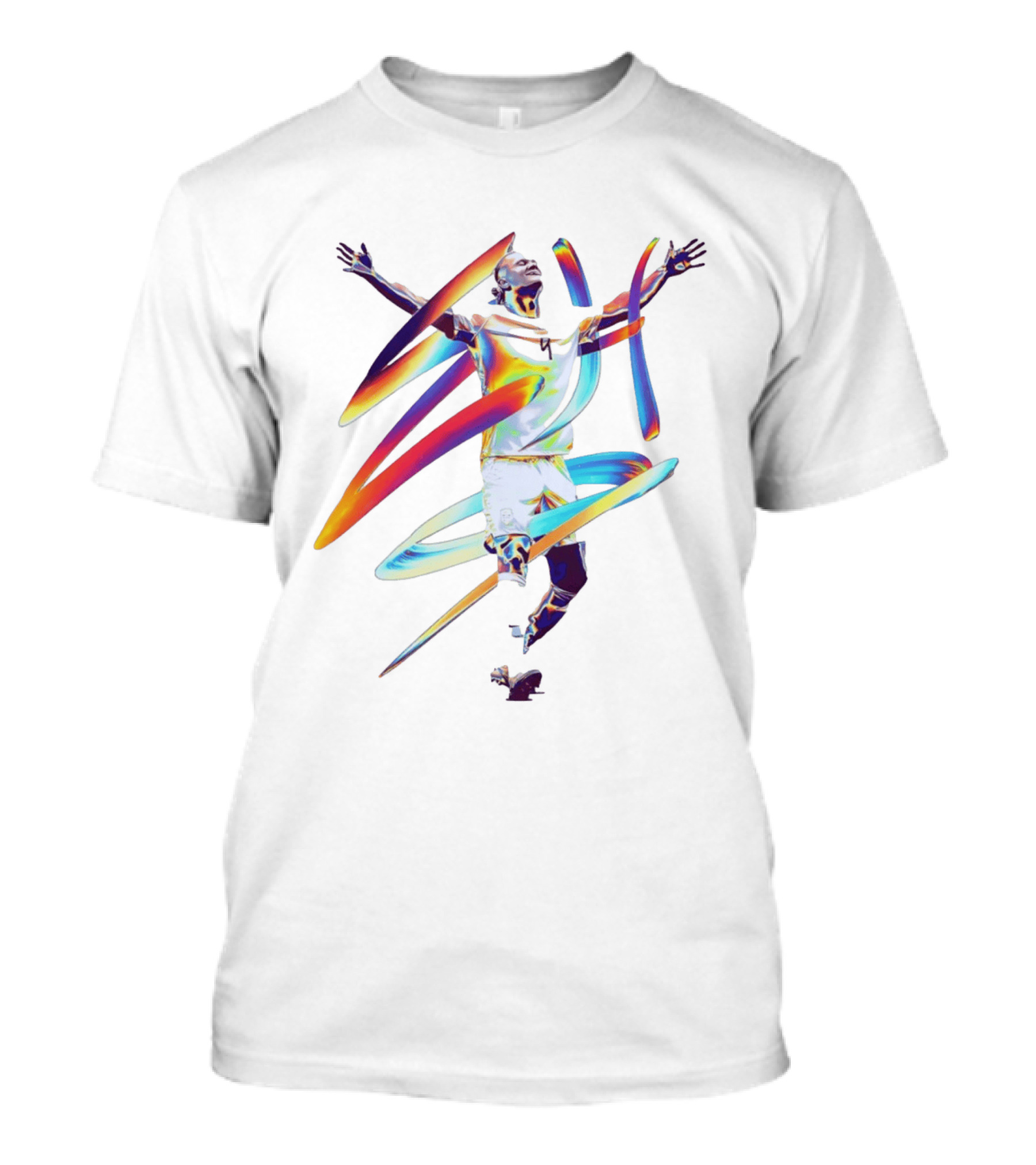 Haaland Goal Celebration Norway 9 Vibrant Energy Spiral T-Shirt