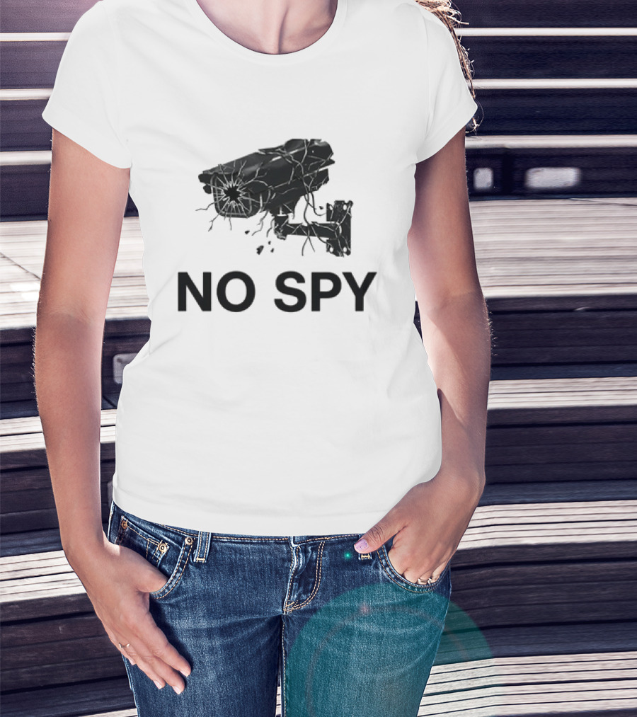 No Spy Surveillance Camera Privacy Anti Surveillance Gadsden Flag T-Shirt