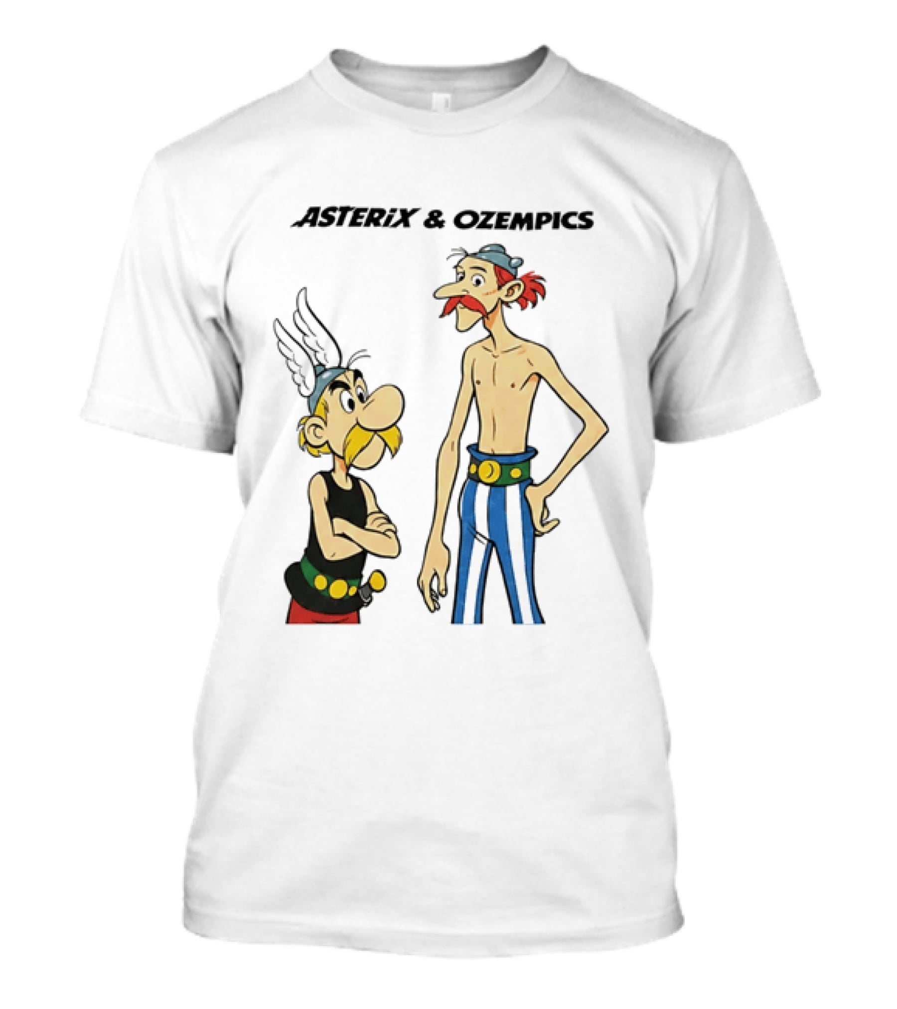 Asterix And Ozempics Thin Obelix Comic T-Shirt