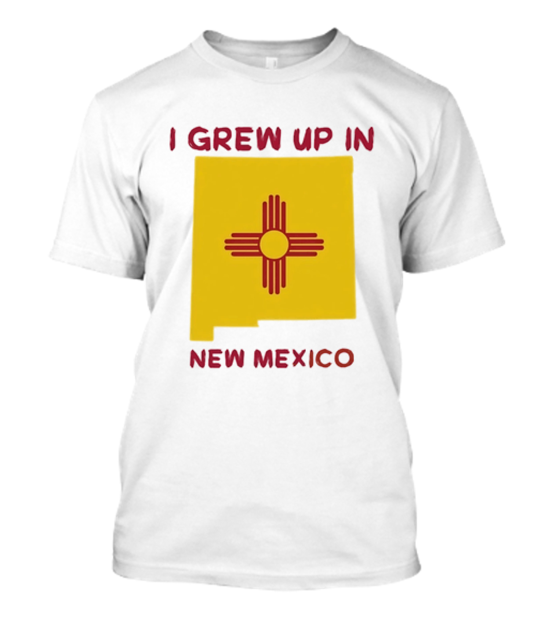 I Grew Up In New Mexico Zia Symbol Home State Pride T-Shirt