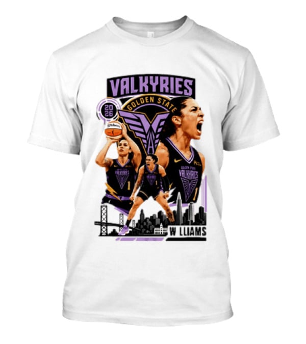 Golden State Valkyries 2026 WNBA Williams Team Skyline T-Shirt