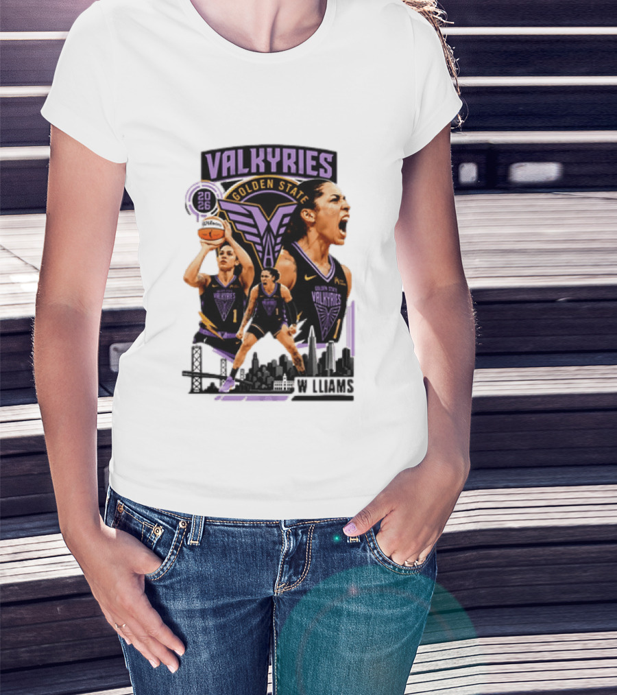 Golden State Valkyries 2026 WNBA Williams Team Skyline T-Shirt