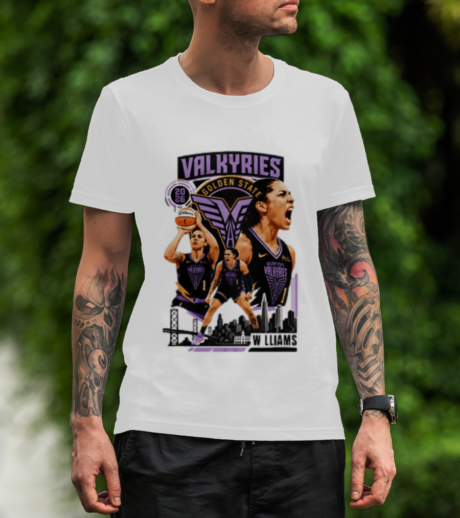 Golden State Valkyries 2026 WNBA Williams Team Skyline T-Shirt