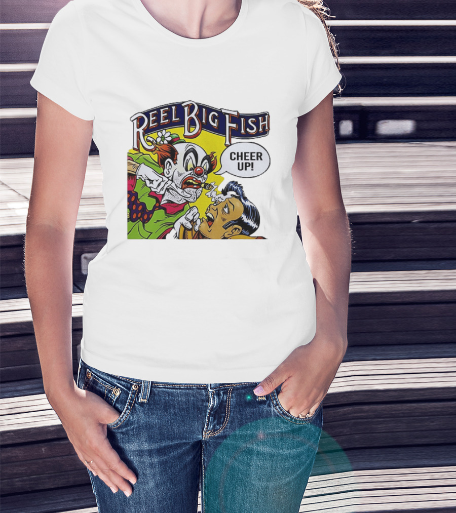 Reel Big Fish Cheer Up Clown Comic T-Shirt