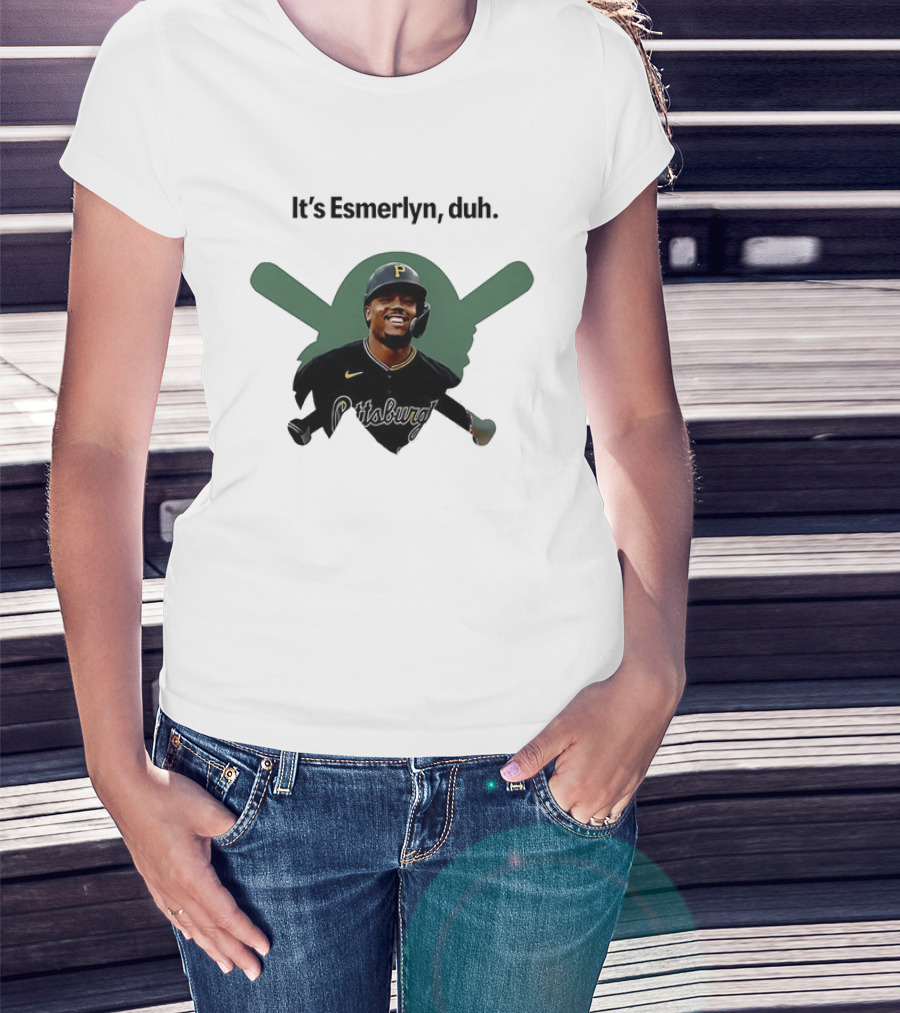 Esmerlyn Duh Pittsburgh Pirates Baseball Player With Crossed Bats T-Shirt