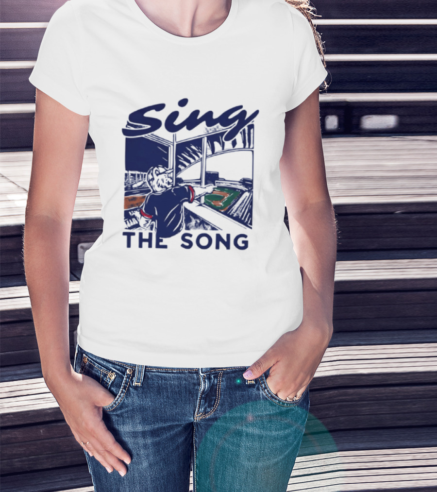 Sing The Song Chicago Cubs Clark The Cub Baseball Stadium Music T-Shirt