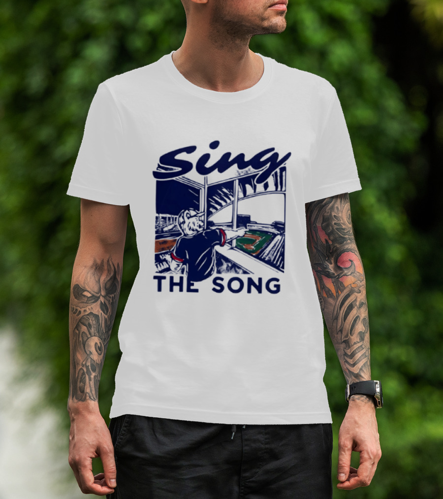Sing The Song Chicago Cubs Clark The Cub Baseball Stadium Music T-Shirt