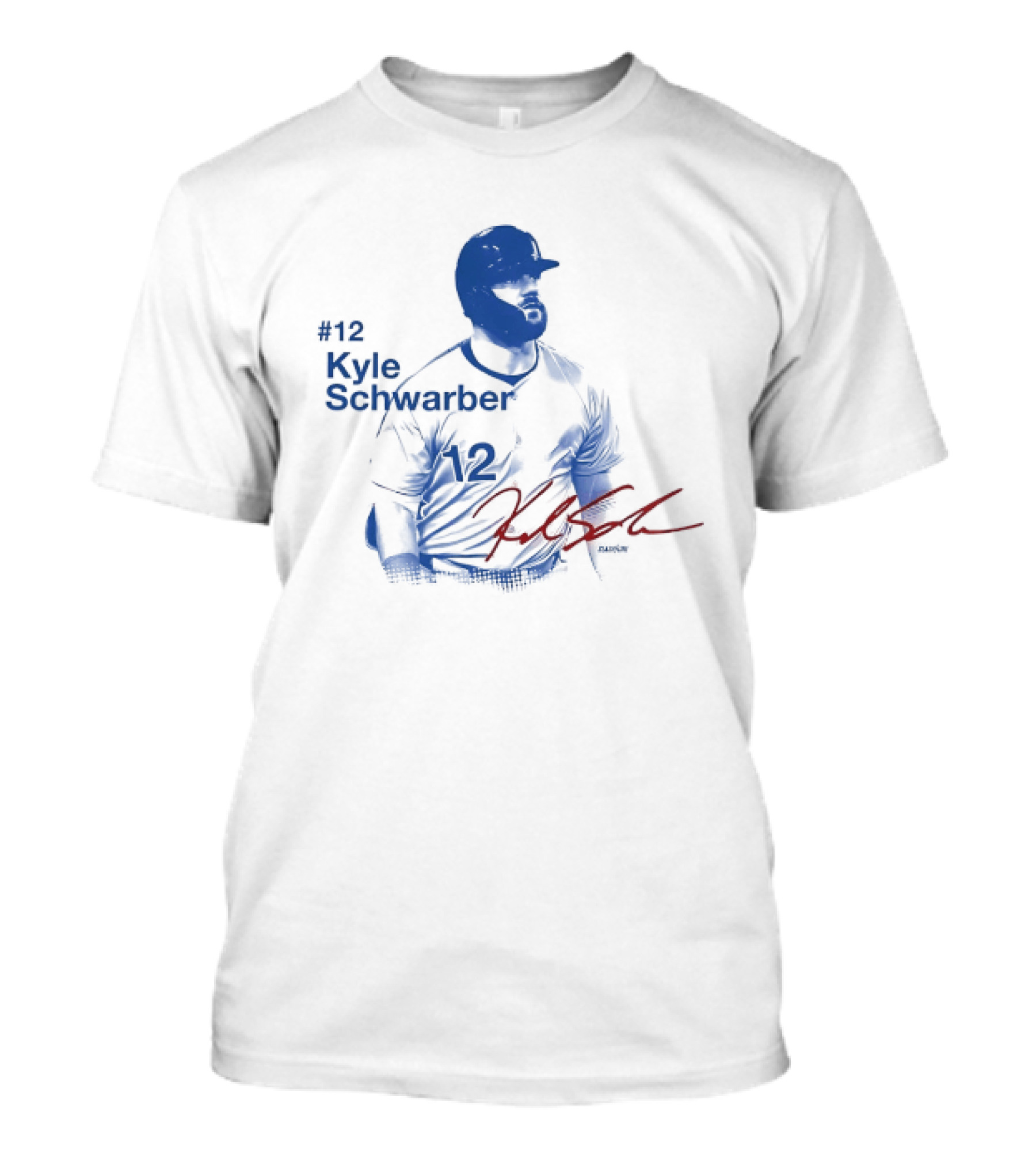 #12 Kyle Schwarber Baseball Player Slash Signature T-Shirt