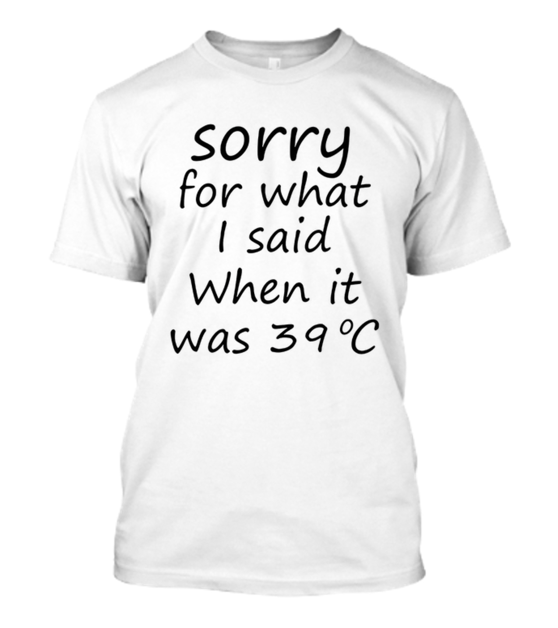Sorry For What I Said When It Was 39 Degrees Celsius T-Shirt