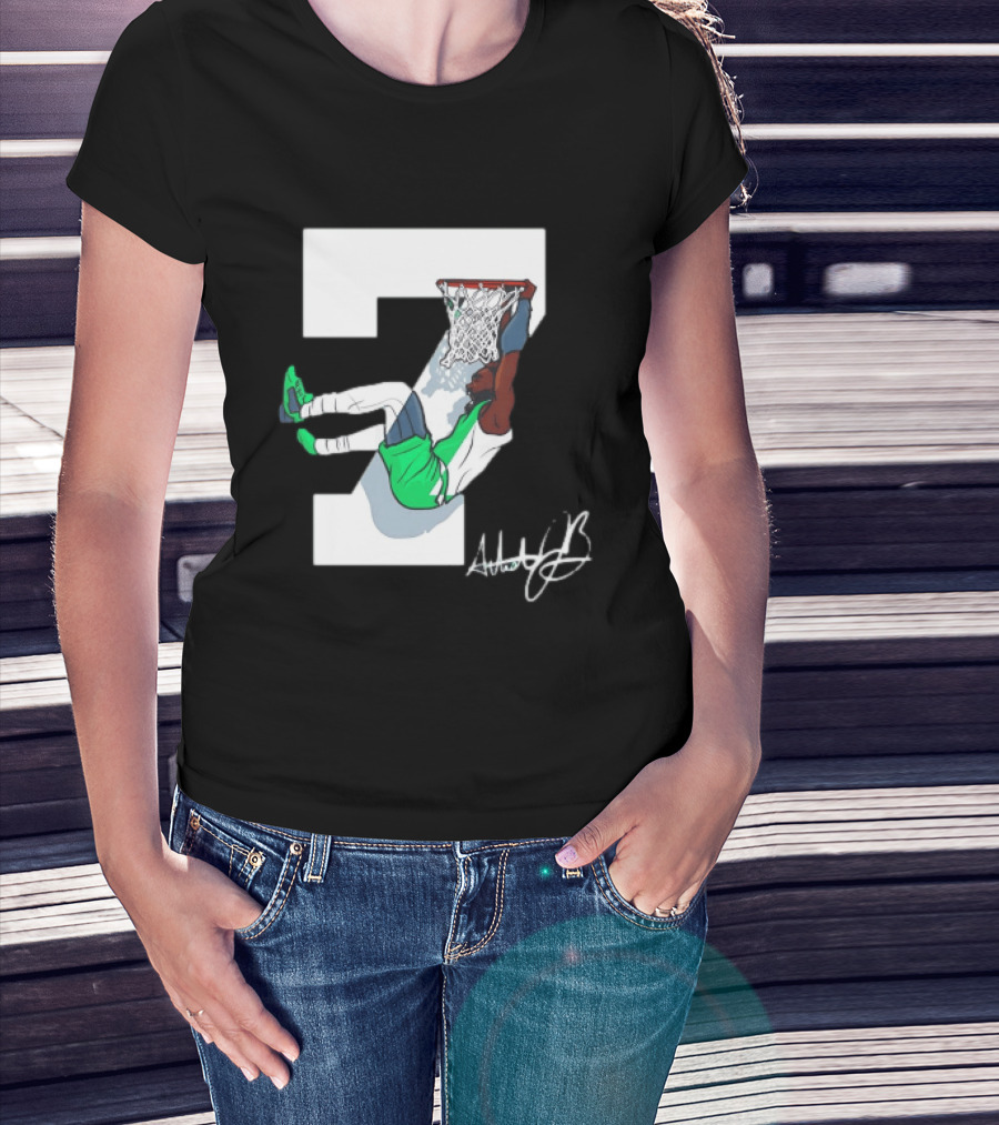 Boston Celtics Dunking Number 7 AthleticJb T-Shirt