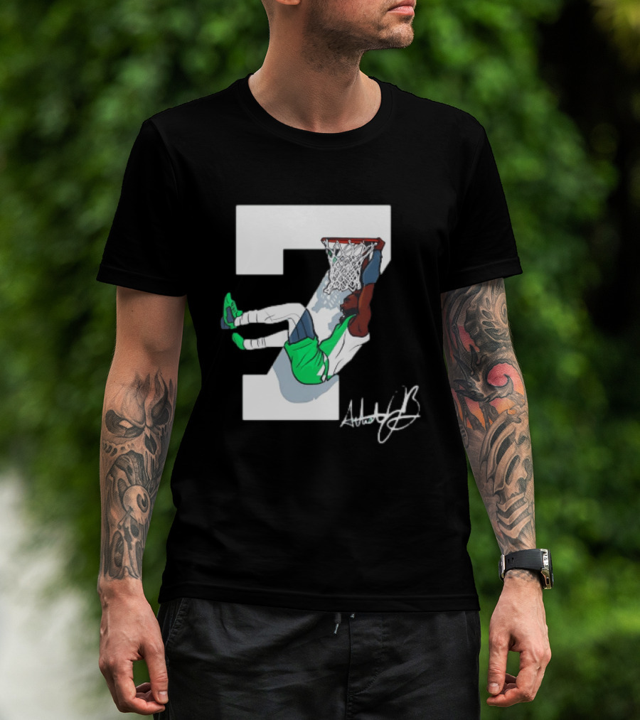 Boston Celtics Dunking Number 7 AthleticJb T-Shirt