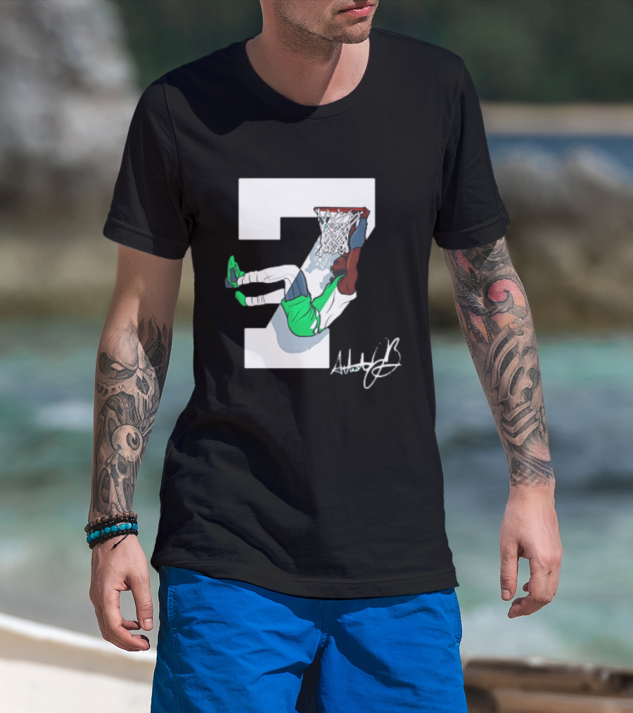 Boston Celtics Dunking Number 7 AthleticJb T-Shirt