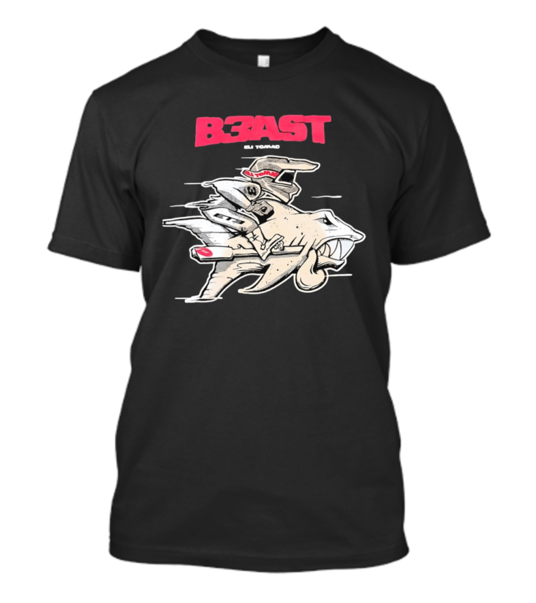 B3AST Eli Tomac Racing Motocross Shark Rider T-Shirt