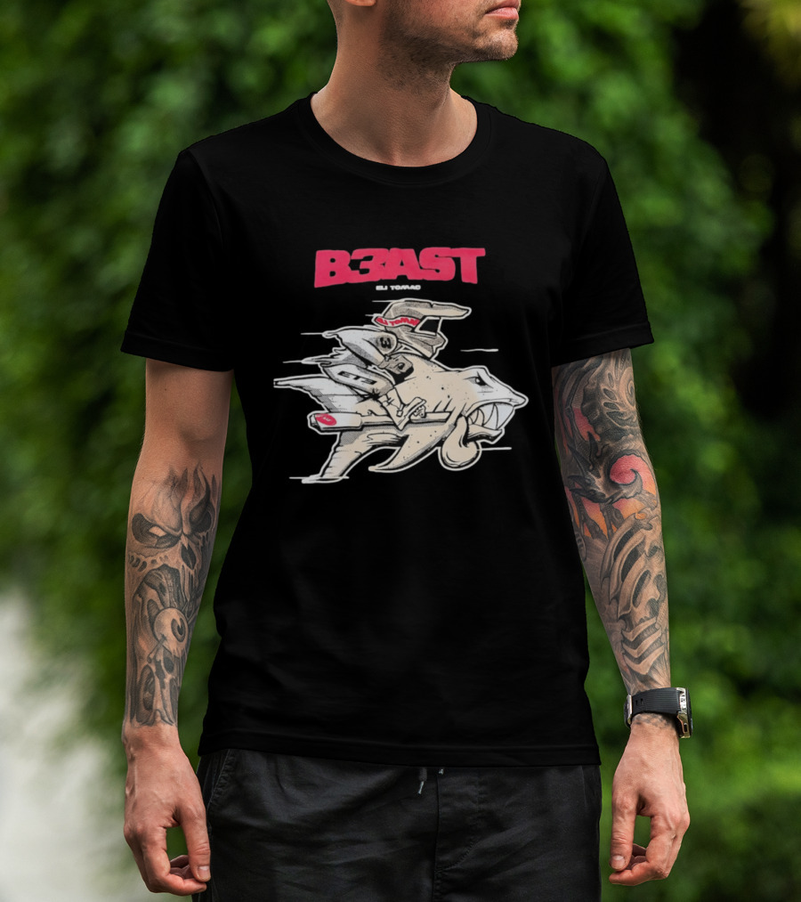 B3AST Eli Tomac Racing Motocross Shark Rider T-Shirt