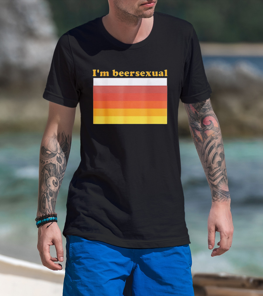 I'm Beersexual Beer Lover Striped Beer T-Shirt