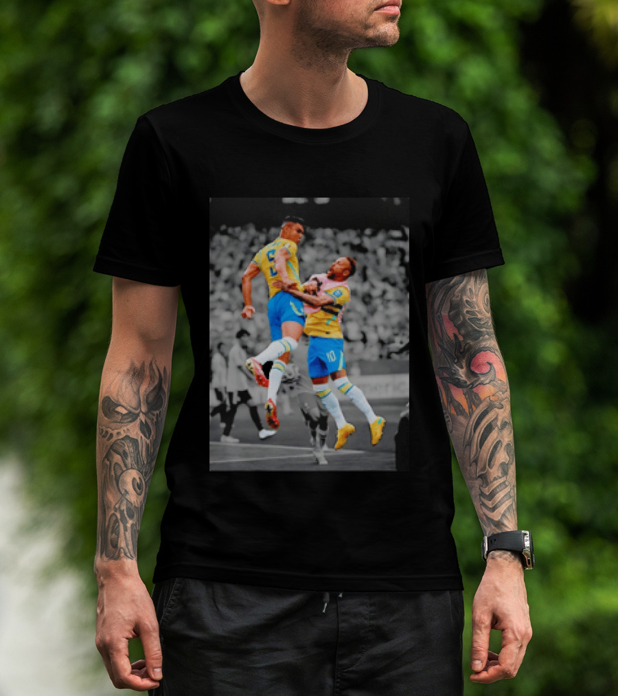 Casemiro Neymar Brazil Soccer Celebration World Cup 26WC T-Shirt