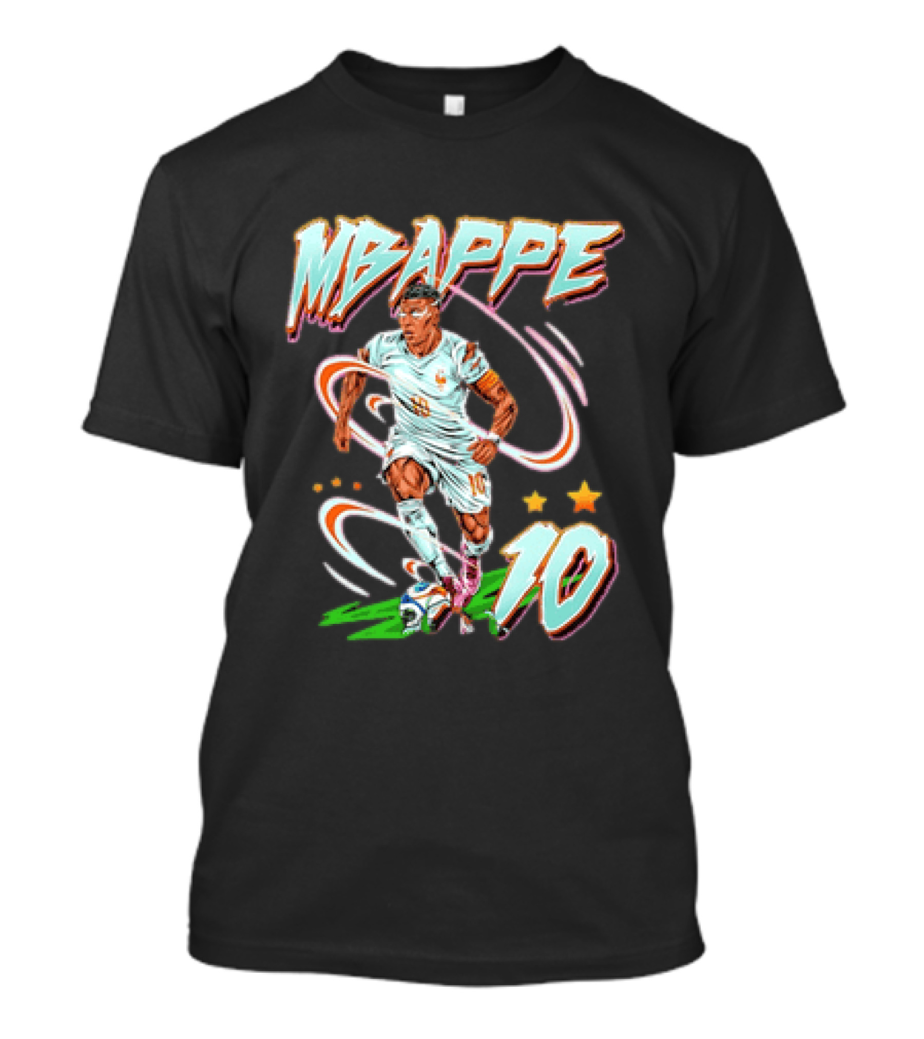 Kylian Mbappe 10 France National Team Soccer Star T-Shirt