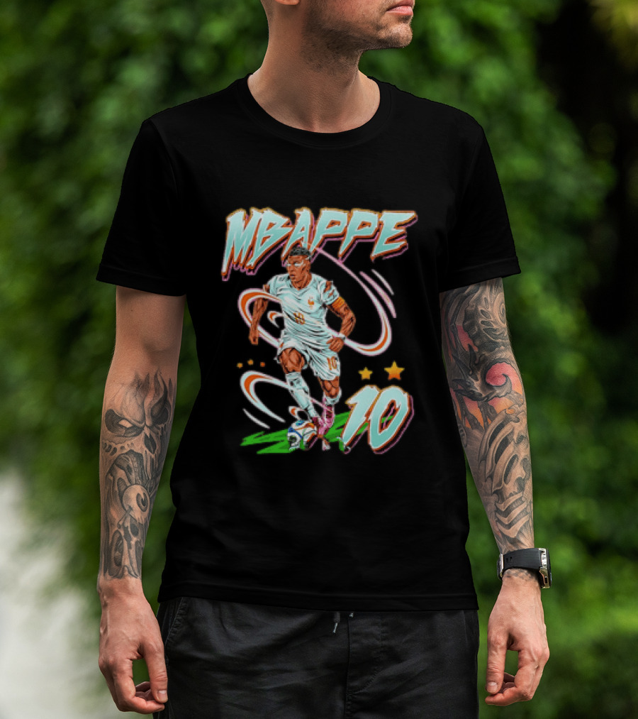 Kylian Mbappe 10 France National Team Soccer Star T-Shirt