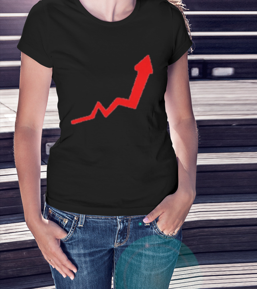 Dayu Stock Market Rising Chart Arrow Trending Upwards Stop Stock T-Shirt