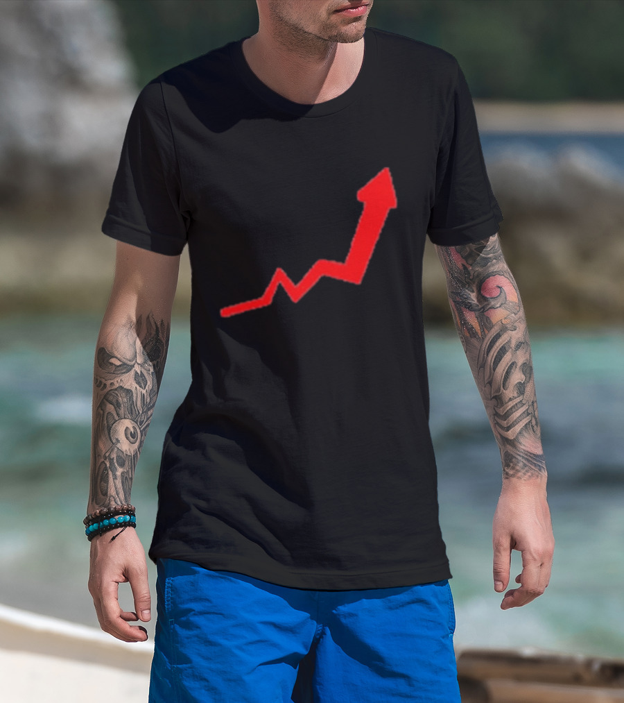 Dayu Stock Market Rising Chart Arrow Trending Upwards Stop Stock T-Shirt