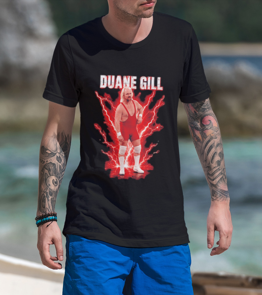 Duane Gill Professional Wrestling Wrestler Red Lightning Outfit T-Shirt