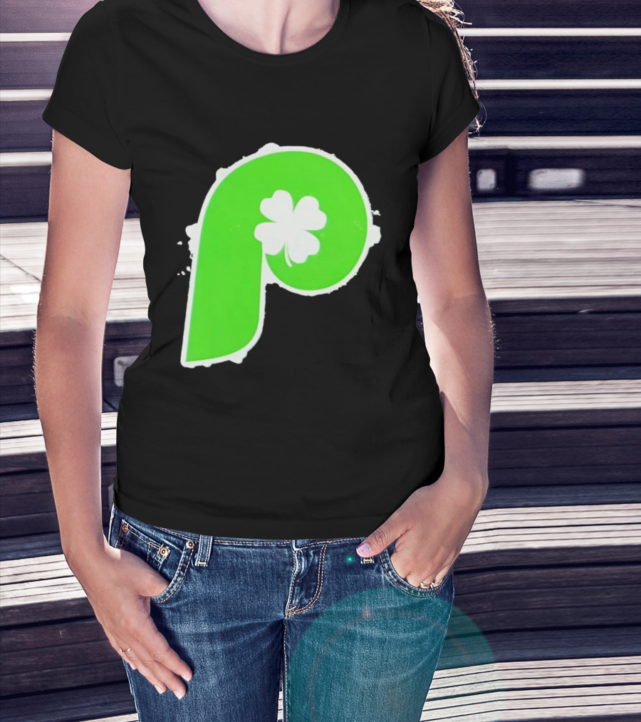 Lucky Philadelphia Clover P Baseball Green Four Leaf T-Shirt