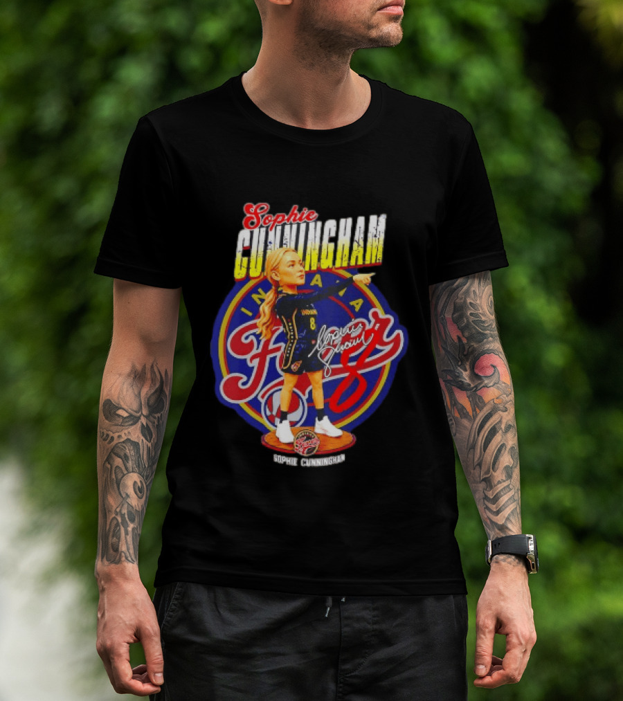 Sophie Cunningham Bobblehead Indiana Fever Pointing Signature T-Shirt