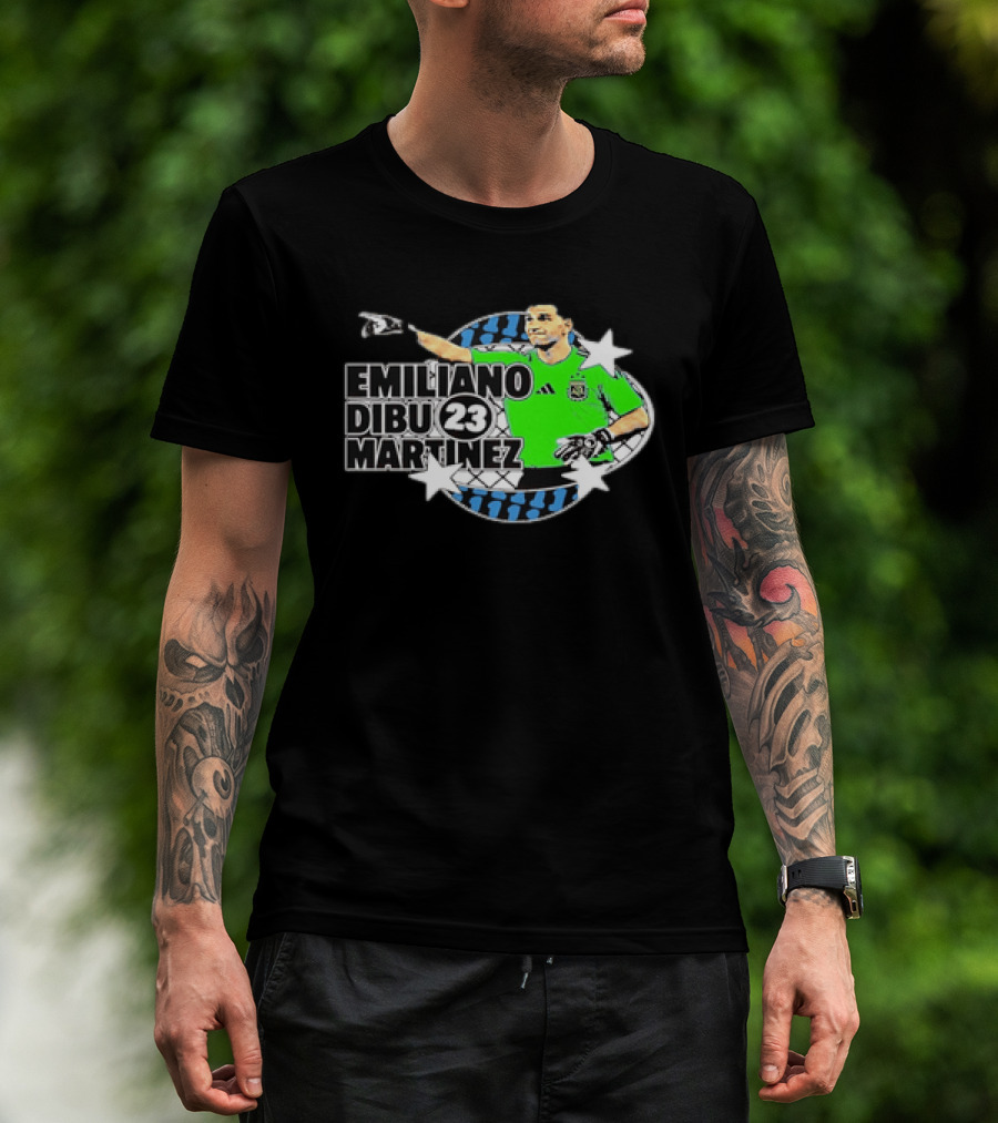 Emiliano Dibu Martinez 23 Argentina National Team Bootleg Stars Net T-Shirt