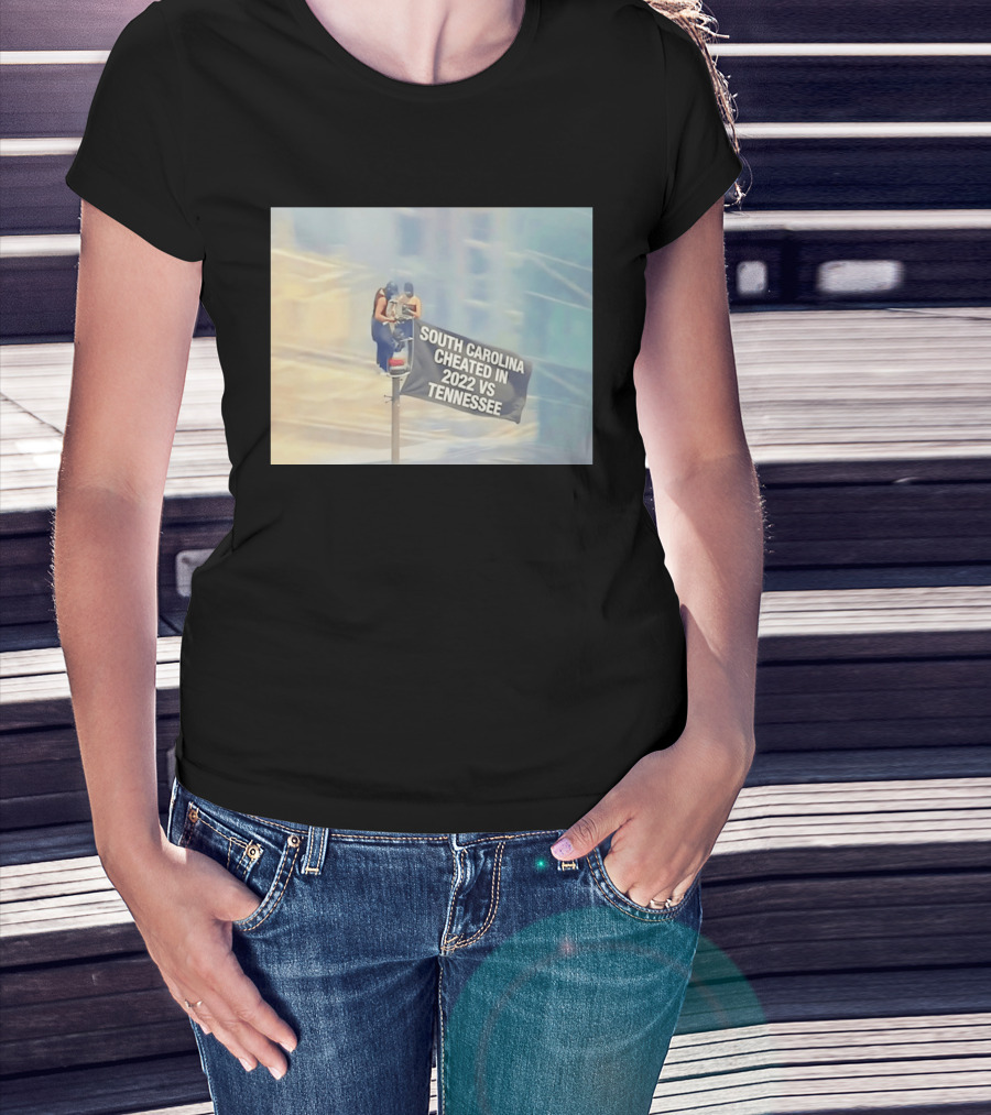 Empire State Building South Carolina Cheated 2022 Tennessee Flag T-Shirt