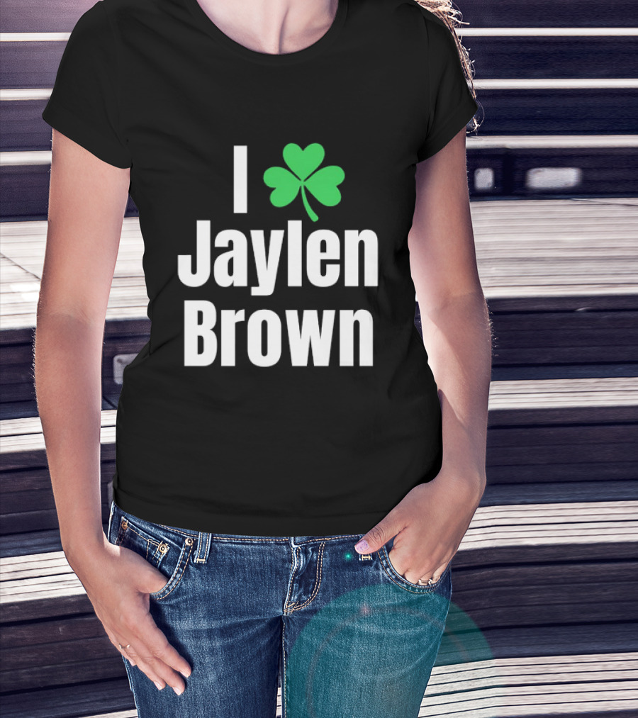 St. Patrick's Day Celtics I Heart Shamrock Jaylen Brown T-Shirt