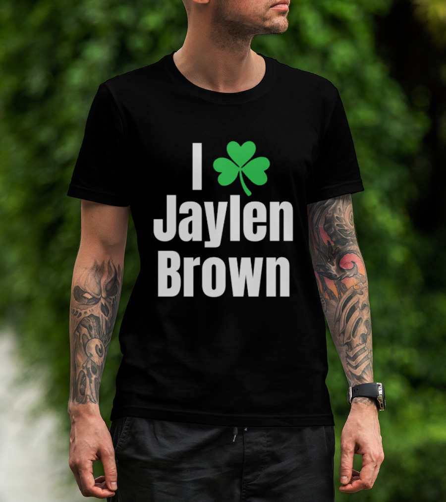 St. Patrick's Day Celtics I Heart Shamrock Jaylen Brown T-Shirt