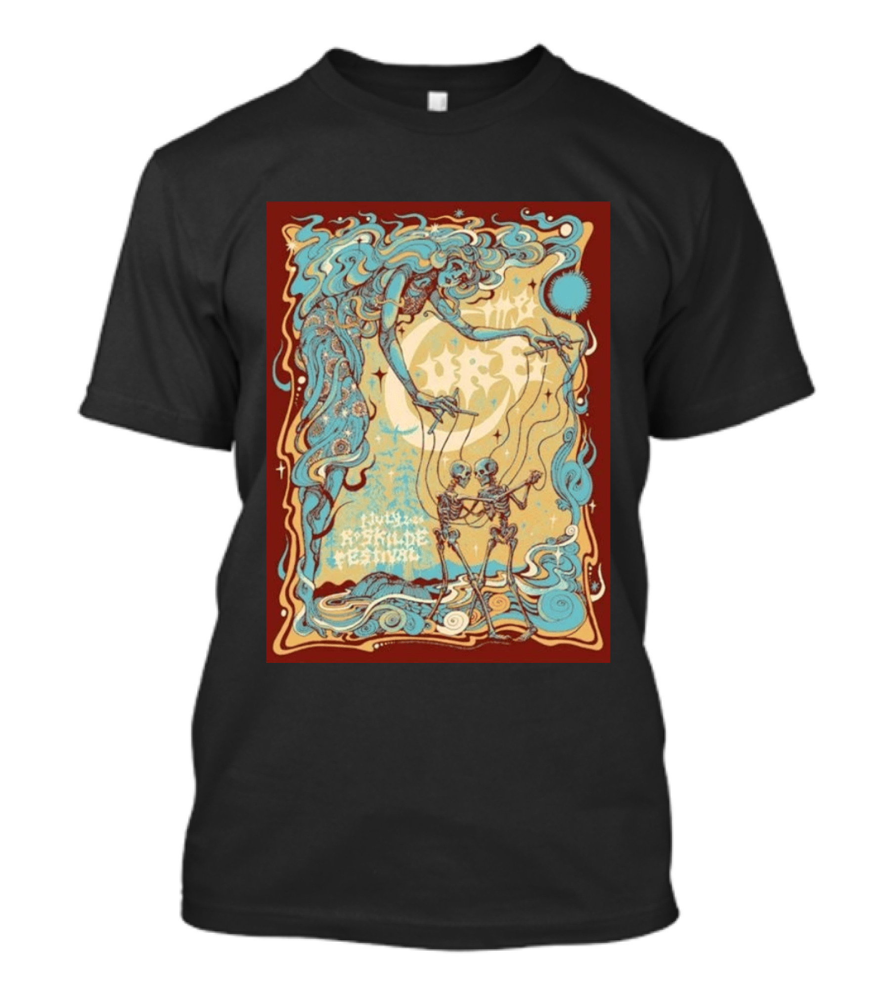 July Roskilde Festival 2026 Skeleton Puppet T-Shirt