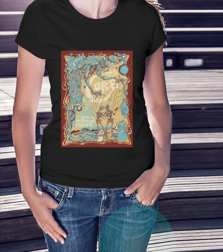 July Roskilde Festival 2026 Skeleton Puppet T-Shirt