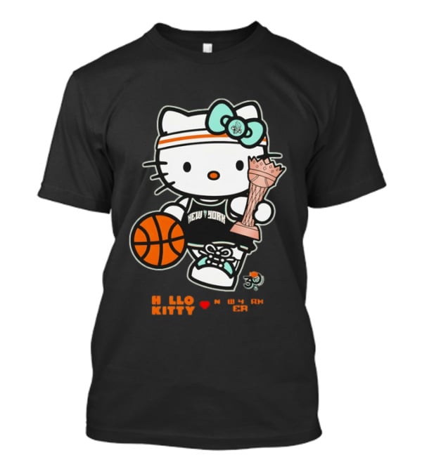 Hello Kitty New York Liberty 2026 WNBA Commissioner's Cup Basketball 30th Anniversary T-Shirt