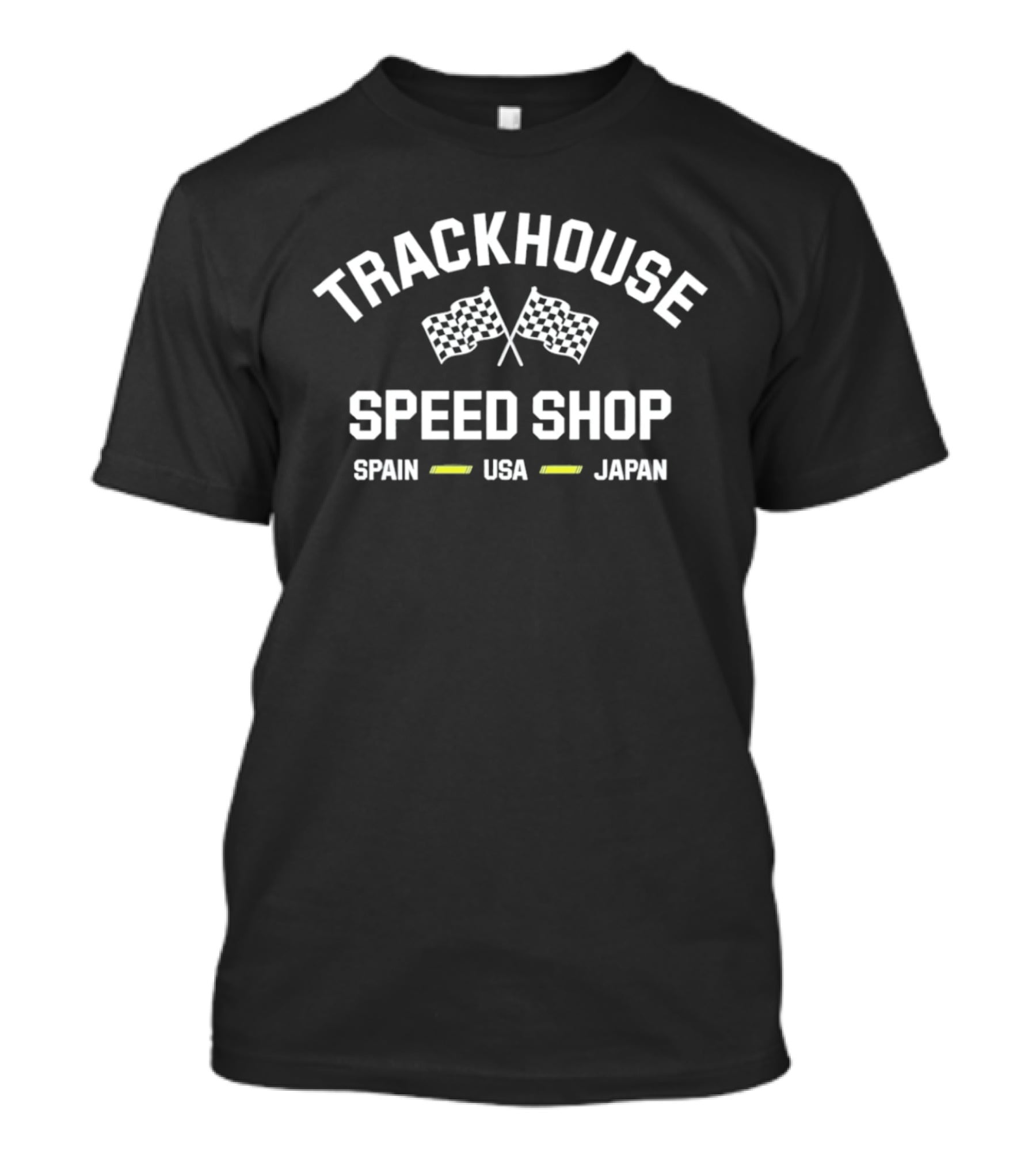 Trackhouse Speed Shop Spain USA Japan Racing Flags T-Shirt