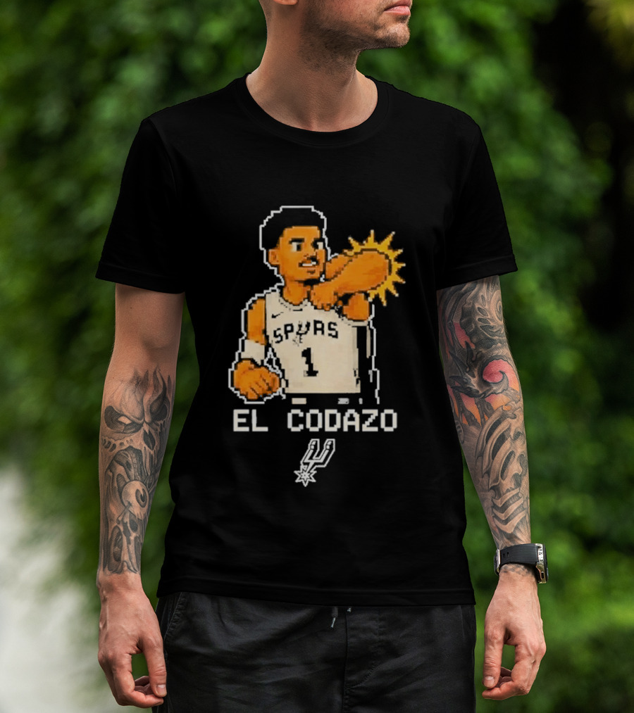 Victor Wembanyama Spurs El Codazo Pixel T-Shirt