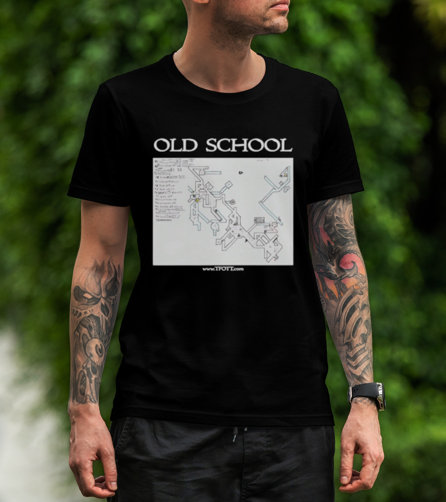 Old School Tonisborg Dungeon Map 1971 Dungeons And Dragons Retro Adventure T-Shirt