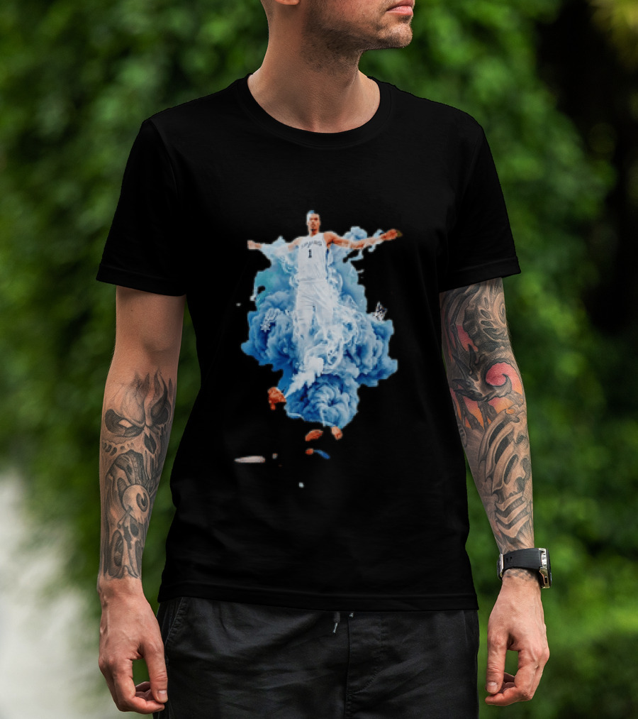 Jalen Brunson We Smoking On That Wemby Pack Spurs Player Blue Smoke T-Shirt