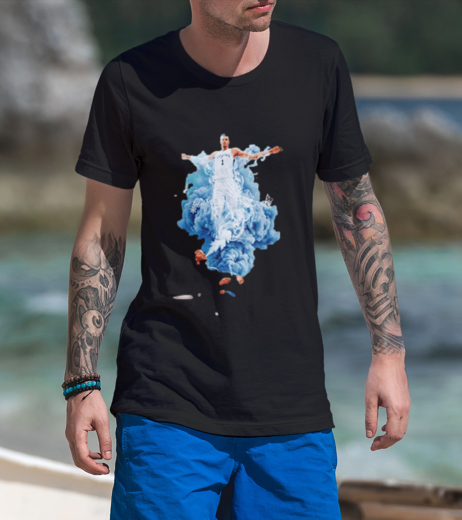 Jalen Brunson We Smoking On That Wemby Pack Spurs Player Blue Smoke T-Shirt