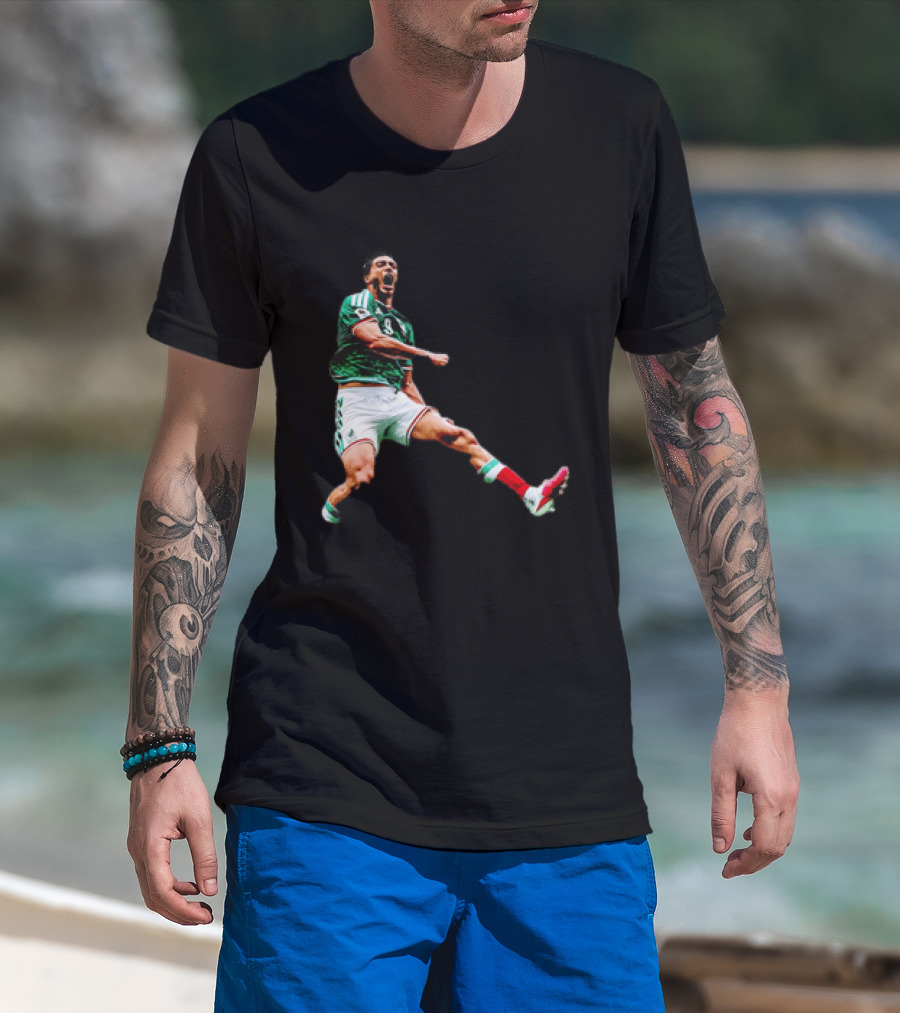 Raúl Jiménez Celebrating Mexico National Soccer Team Victory T-Shirt