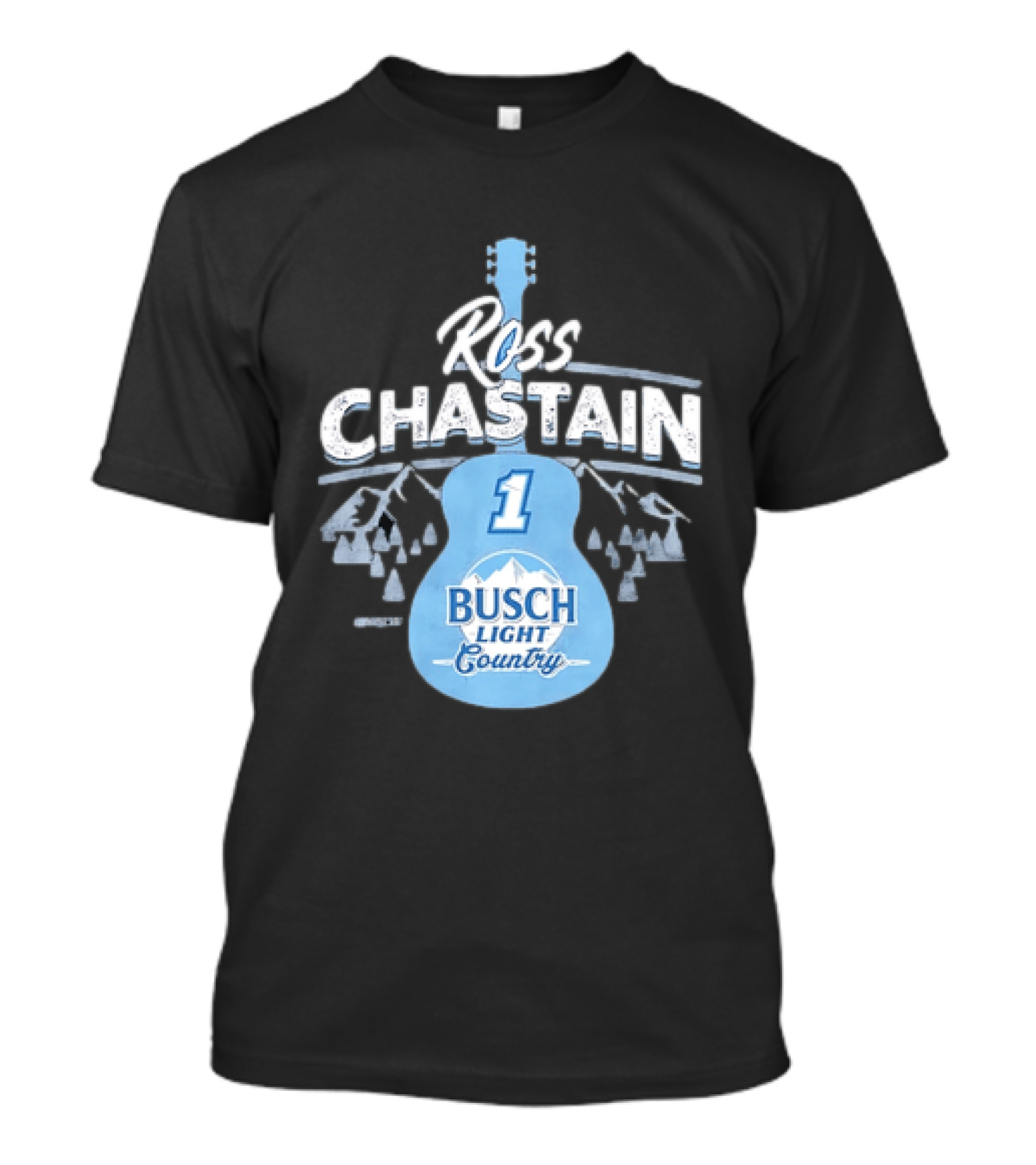 Ross Chastain No 1 Busch Light Country Guitar T-Shirt