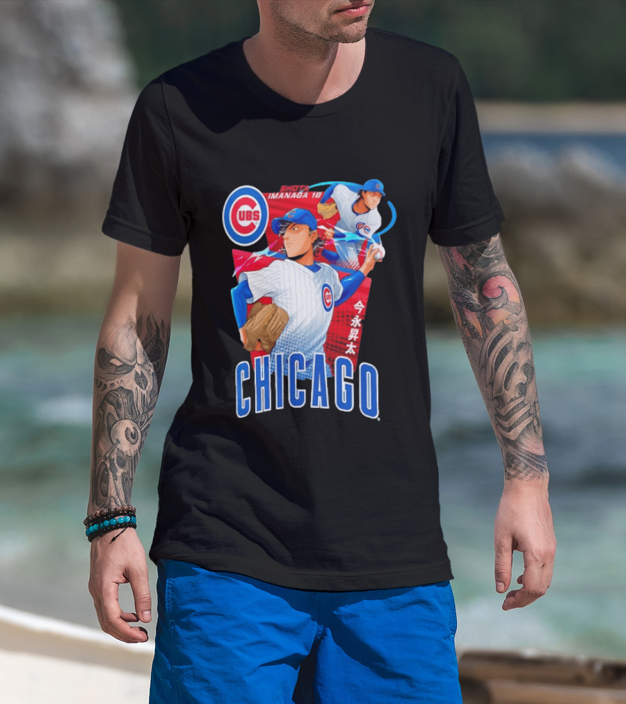 Chicago Cubs Shota Imanaga Anime Baseball Player T-Shirt