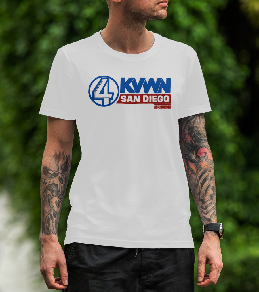 Anchorman KVWN 4 San Diego News Channel T-Shirt