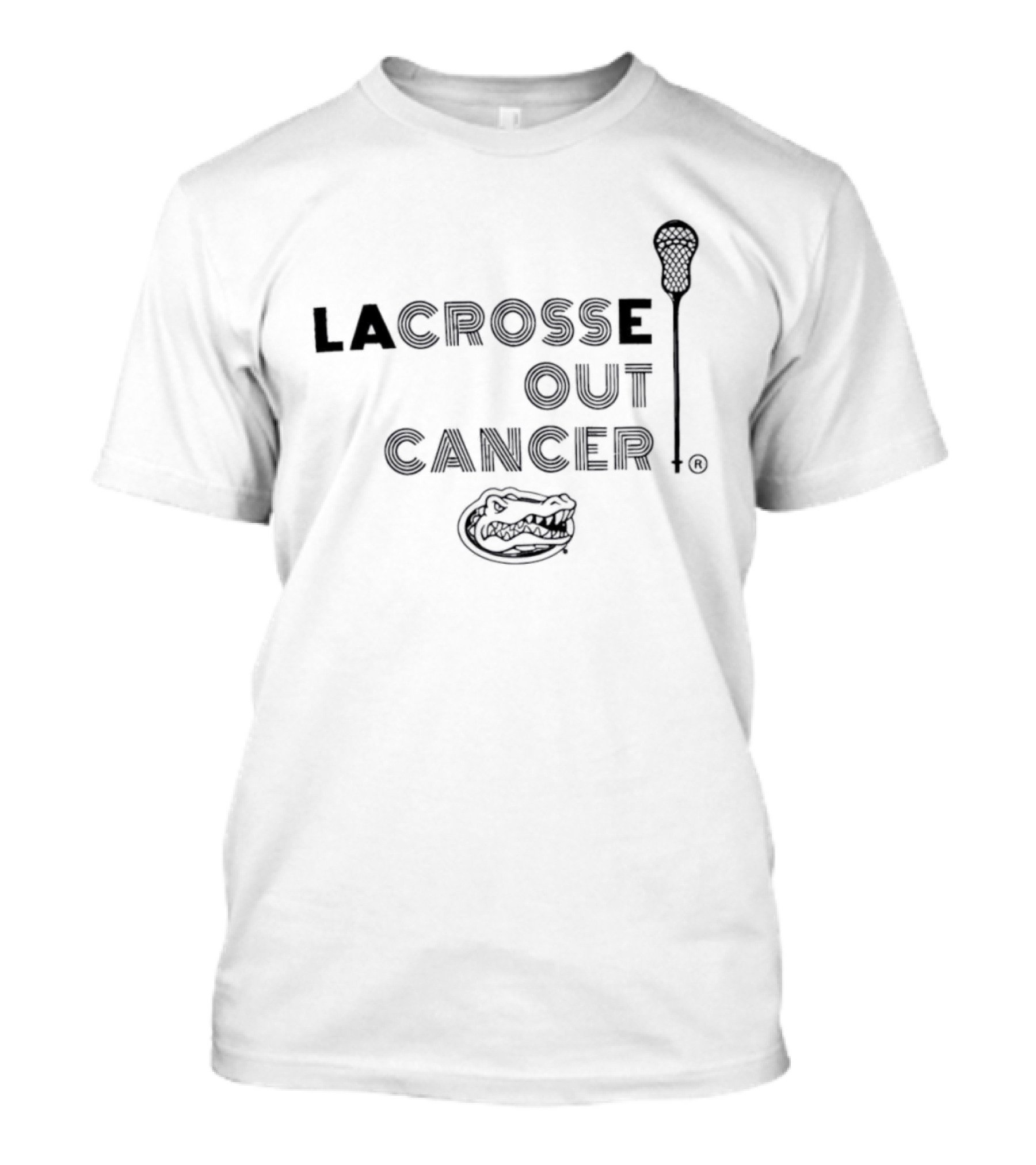 Lacrosse Out Cancer Florida Gators Lacrosse Awareness T-Shirt