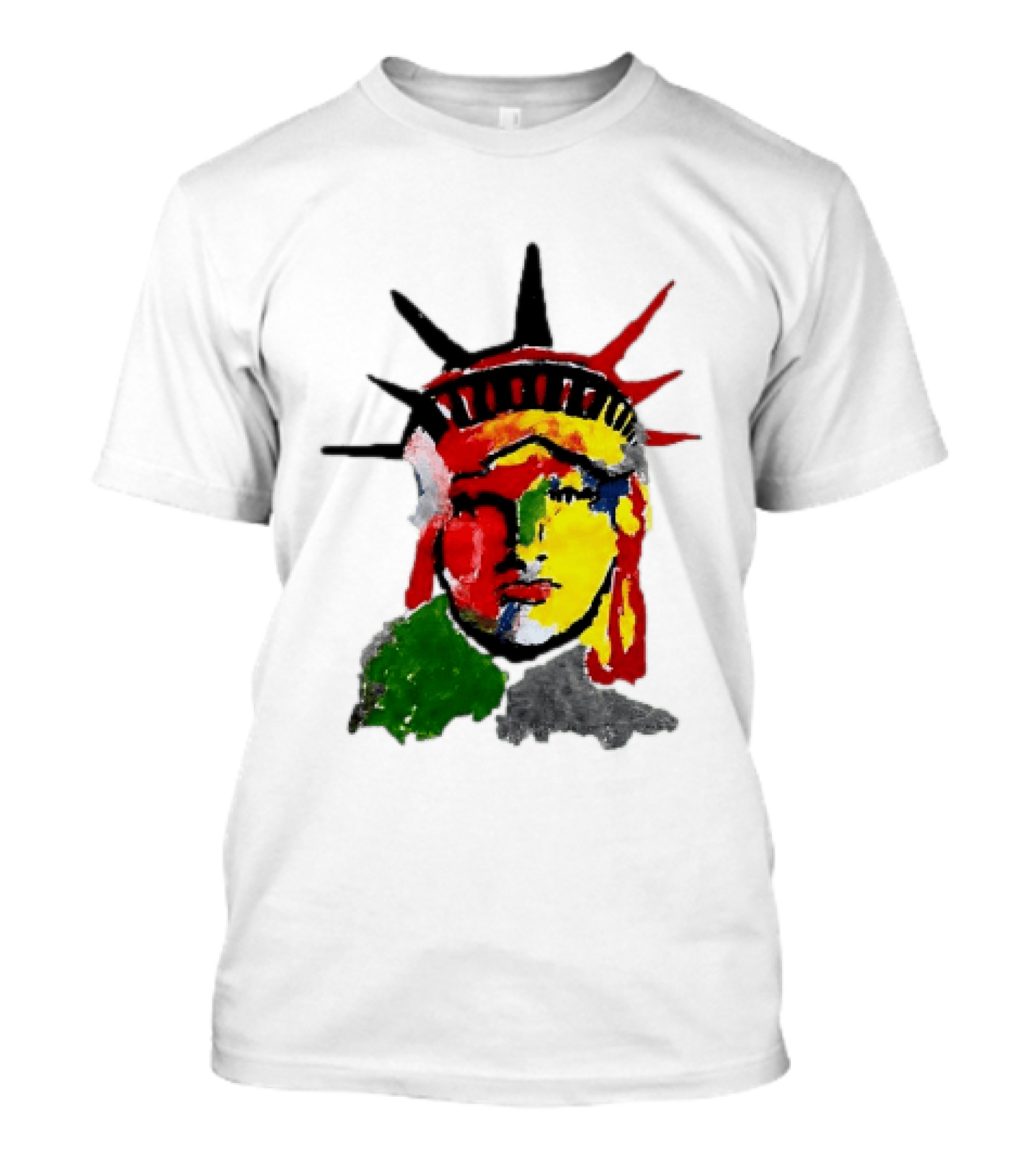 Liberty Pop Statue Of Liberty Paint Splatter T-Shirt
