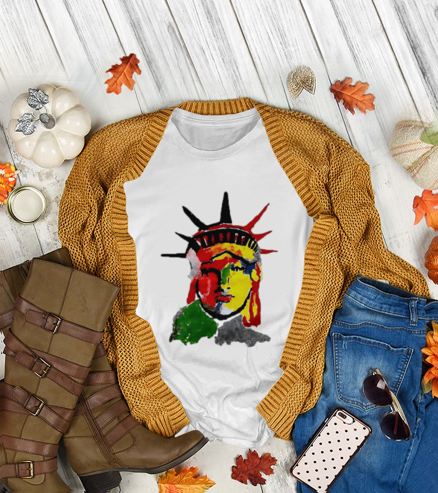 Liberty Pop Statue of Liberty Paint Splatter T-Shirt