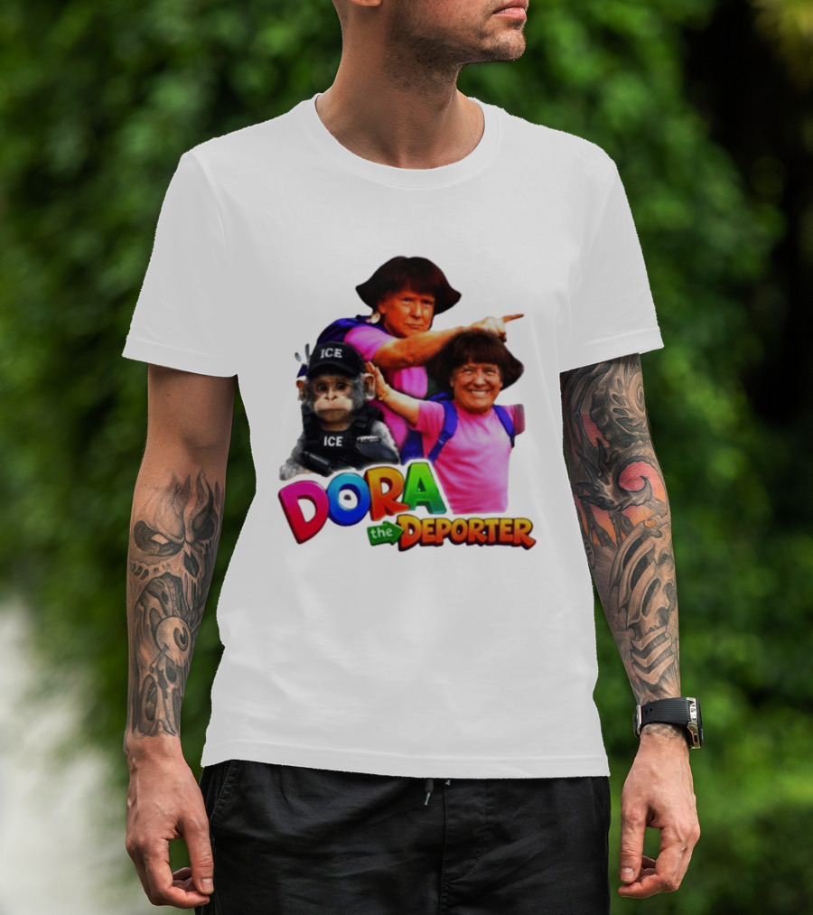 Dora The Deporter ICE Parody Cartoon T-Shirt