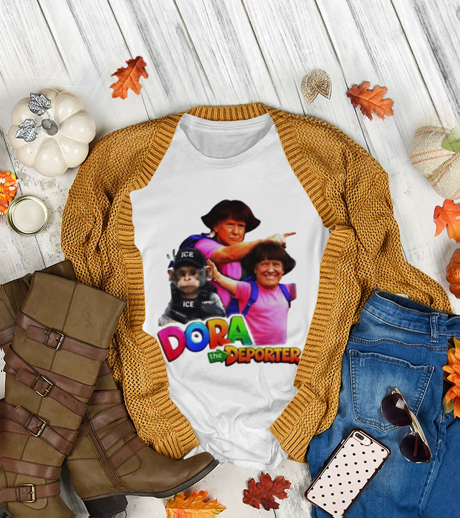 Dora the Deporter ICE Parody Cartoon T-Shirt