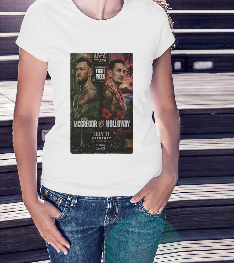 UFC 329 International Fight Week Conor McGregor Vs Max Holloway July 11 Las Vegas Live On PPV Arena 7 T-Shirt