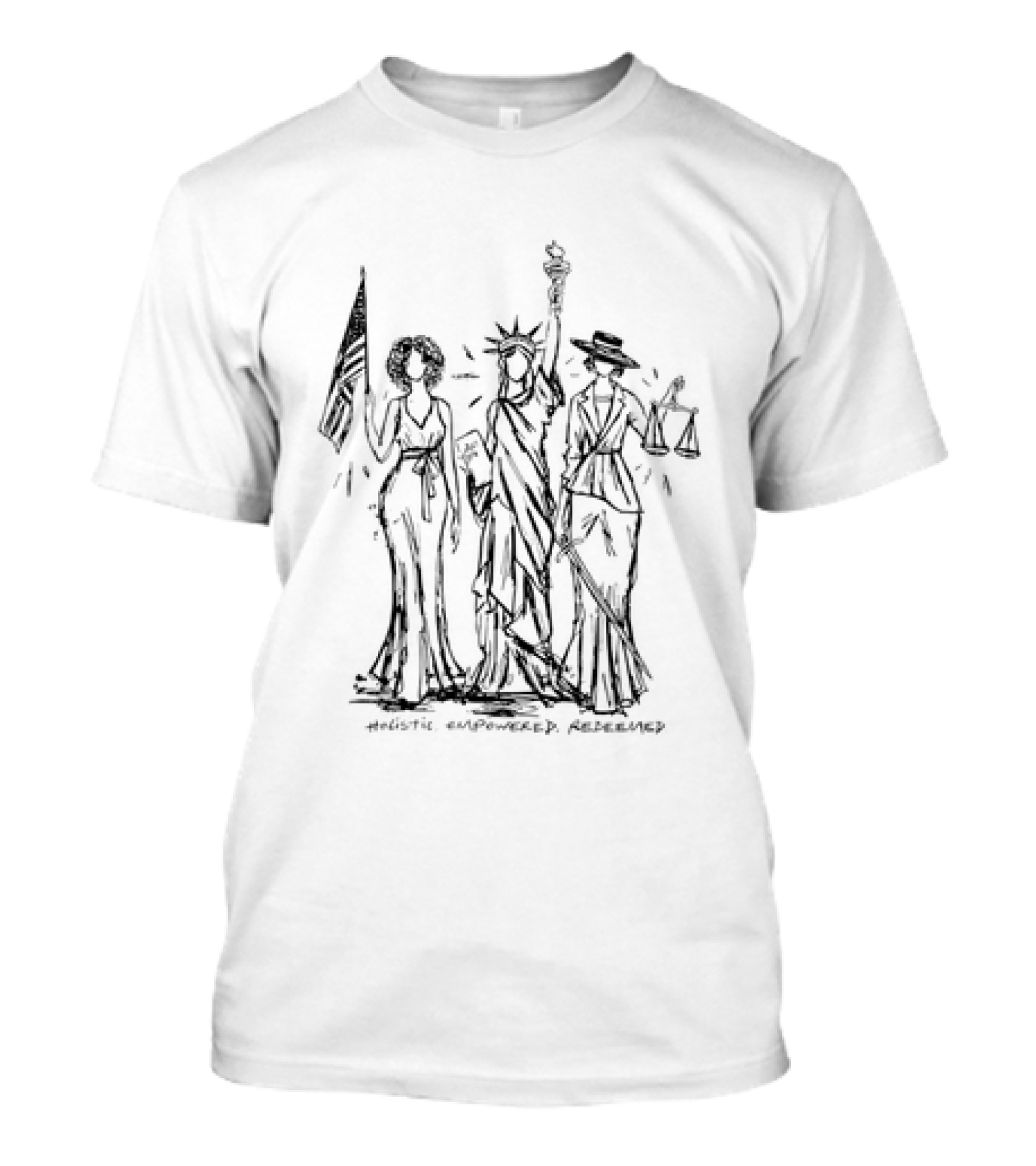 Women Of Liberty Empowered Redeemed Holistic T-Shirt